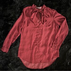 Women's Red Polka Dot Blouse